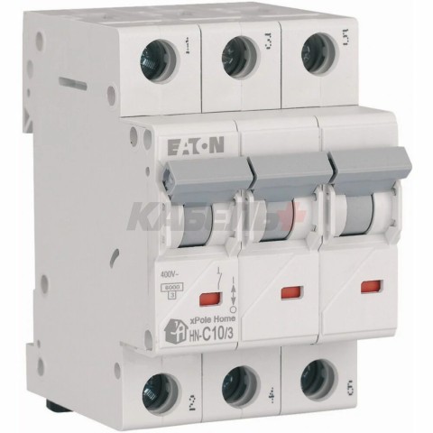 Авт. выключатель HN-C10/3, 3P, 10A, х-ка C, 6кА