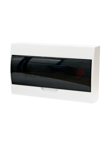 Корпус пластиковый ЩРН-П-18 черн. прозр. дверь IP41 GENERICA
