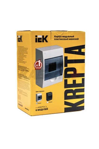 KREPTA 3 Корпус пластиковый ЩРН-П-6 IP41 белый IEK