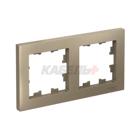 ATLASDESIGN 2-постовая РАМКА, универсальная, ШАМПАНЬ