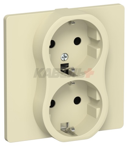 FLITE Розетка 2-местная с заземлением без защитных шторок 16А РС12-0-К-ФлН навахо IEK
