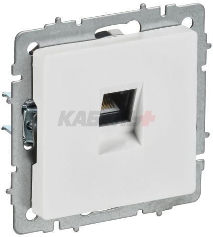 BRITE Розетка компьютерная RJ45 кат.6 РК11-БрАБ арктический белый IEK