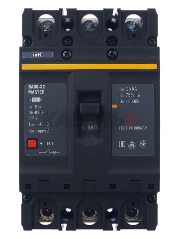Выключатель автоматический ВА88-32 3Р 63А 25кА MASTER IEK