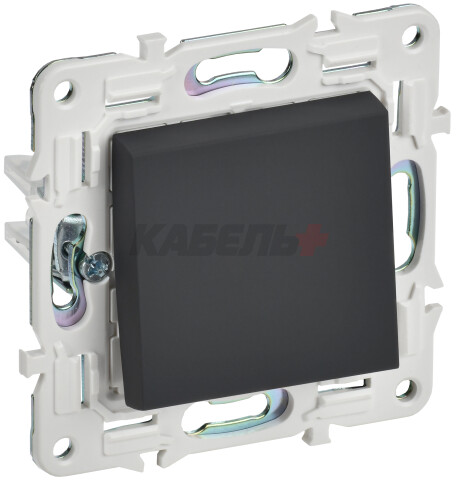 SKANDY Выключатель 1-клавишный проходной 10А SK-V02G графит IEK
