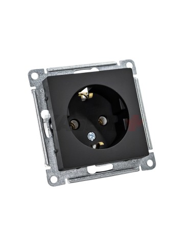ATLASDESIGN РОЗЕТКА с заземлением,16А, механизм, КАРБОН