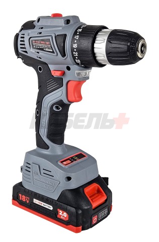 Аккумуляторный бесщеточный шуруповерт E0146 PROFIPOWER MKBL-18BT (18В,Li-ion-2шт, 2.0Ач, 0,8-10мм,40нм,магнитная бита, З/У, в кейсе)