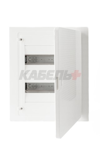 Щит скрытой установки 24 места, винтовые клеммы, (382х318х72), IP-40 // Hager - Golf (Белая дверь)