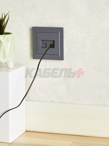 BRITE Розетка компьютерная двойная RJ45 кат.5E РК10-2-БрМ маренго IEK