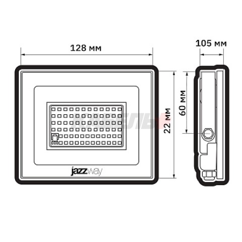 Прожектор светодиодный PFL-30W RGB-RC BL IP65