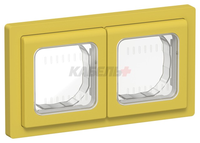 FLITE Рамка 2-местная IP55 Рпро-2-55-ФлЖК желтый карри IEK