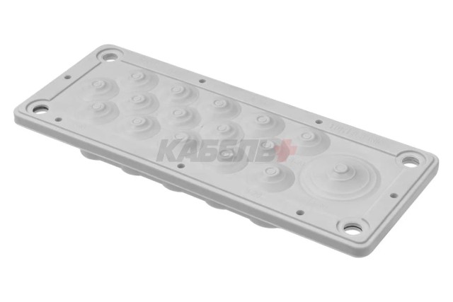 Кабельный ввод мембранный КВМ-16, ТЭП, RAL7035, IP54, 16 вводов TDM