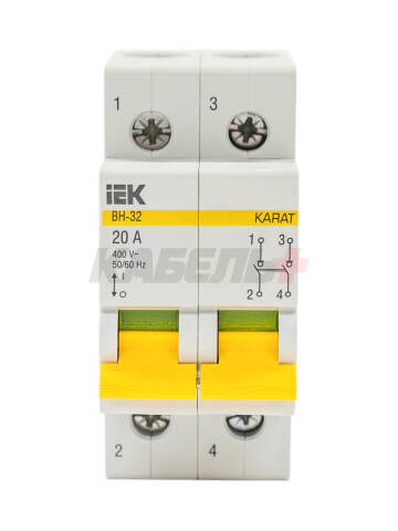 KARAT Выключатель нагрузки (мини-рубильник) ВН-32 2P 20А IEK