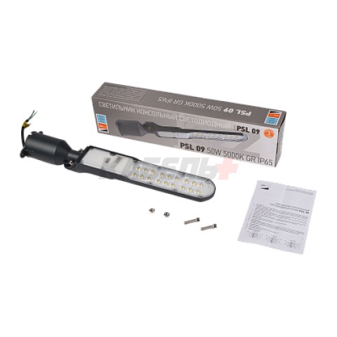 Светильник консольный ДКУ PSL 09 50W 5000K GR IP65 Jazzway