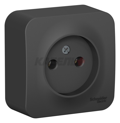 BLANCA О/У РОЗЕТКА без заземления без шторок, ИЗОЛ.ПЛ., 16А, 250В, АНТРАЦИТ