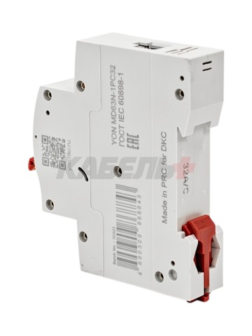 Автоматический выключатель YON max типа MD63N, 6кА, 1 полюс, хар-ка C, 32А DKC