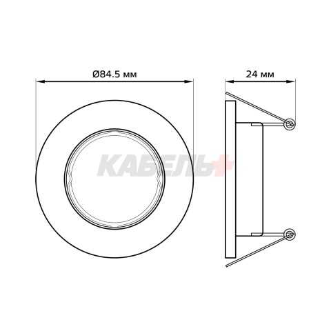 Светильник Gauss Metal CA007 Круг. Золото, Gu5.3 1/100