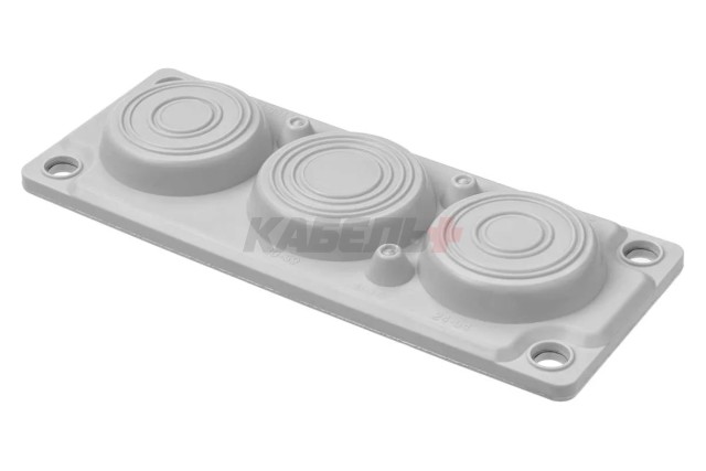 Кабельный ввод мембранный КВМ-6, ТЭП, RAL7035, IP66, 6 вводов TDM