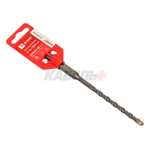 Бур по бетону SDS-plus 6x160 мм (4 резца) EKF Expert
