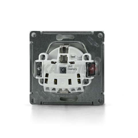 ARTGALLERY РОЗЕТКА с заземл. со шторк. с крышк., 16А, IP20, механизм, быстрозажим. клем., ЛОТОС