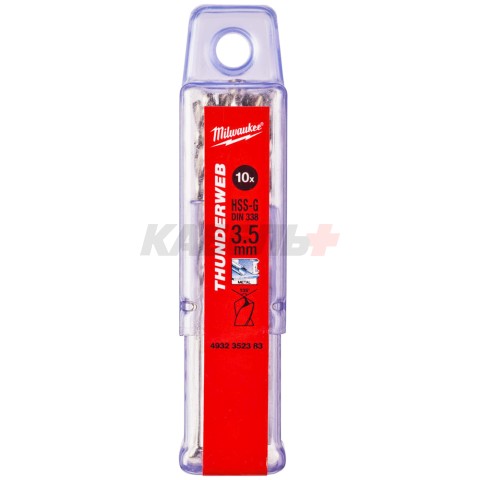 Сверло по металлу HSS-G 3.5х70 (10 шт в уп.) Milwaukee