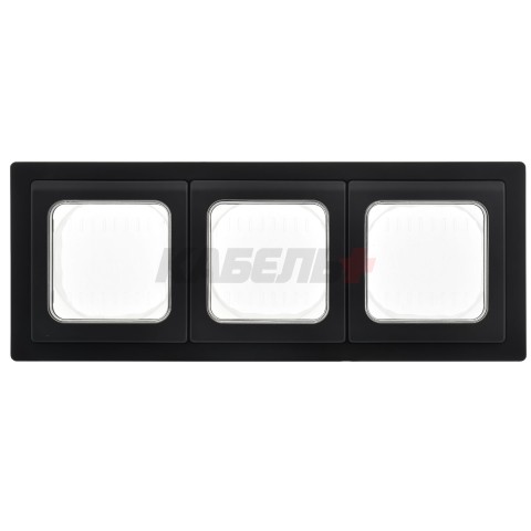 FLITE Рамка 3-местная IP55 Рпро-3-55-ФлЧ черный IEK