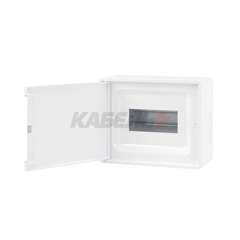 Щиток 8 мод настенный FRAME, белый с белой дверцей, с 2 шинами PEN на 6 и 8 отв. DKC