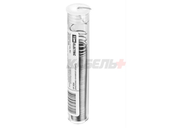 Припой ПОС 61, проволока, ГОСТ 21931-76, Ø1 мм, 16 г, колба, серия "Алмаз" TDM