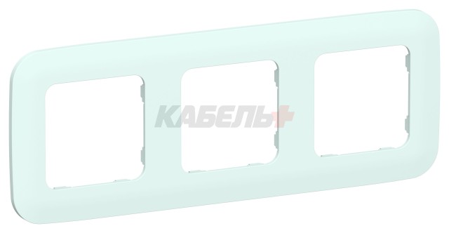 FLITE Рамка 3-местная РУ-3-А-ФлХЛ холодный лед IEK