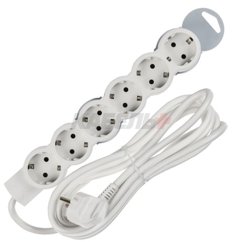 STANDARD Удлинитель У06 6 мест 2P+PE 3м 3х1,5мм2 16А белый IEK