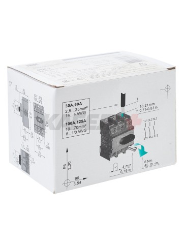 Выключатель-разъединитель модульный ВРМ-2 3P 125А IEK