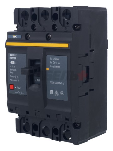 Выключатель автоматический ВА88-32 3Р 63А 25кА MASTER IEK