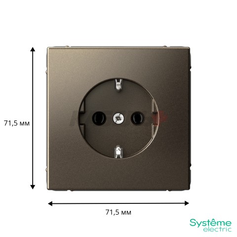 ARTGALLERY РОЗЕТКА с заземлением, 16А, механизм, быстрозажим. клем., МОККО