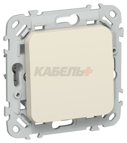 FLITE Выключатель 1-клавишный 10А ВС11-1-0-ФлСл сливочный IEK