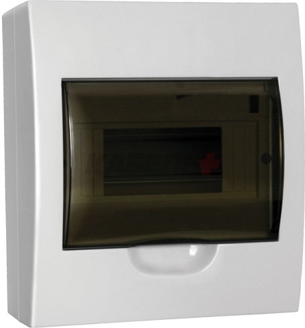 Корпус пластиковый ЩРН-П-8 черн. прозр. дверь IP41 GENERICA