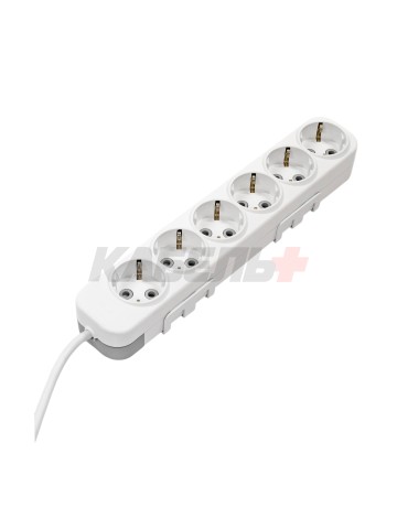 EL-BI,Myra,удлинитель 6гн2м с/з белый,527-010202-611