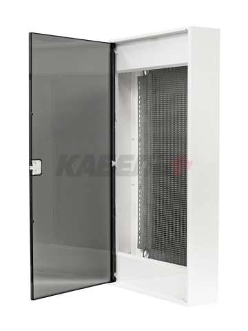 N48-ALFA IT, Щит навесной мультимедийный, 4 ряда, прозрач. дверца, IP40