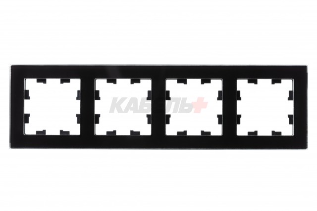 ATLASDESIGN NATURE 4-постовая РАМКА, ОРГАНИЧЕСКОЕ СТЕКЛО ЧЕРНЫЙ