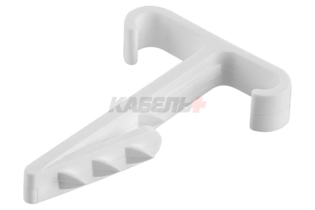 Дюбель-хомут для плоского кабеля Т-образный 2-12 мм белый (100 шт.) TDM