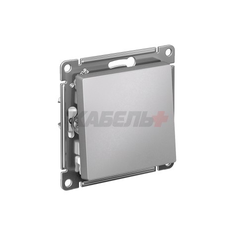 ATLASDESIGN 1-клавишный ВЫКЛЮЧАТЕЛЬ, сх.1, 10АХ, механизм, АЛЮМИНИЙ