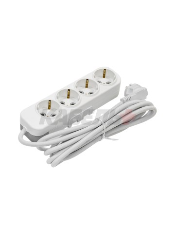 EL-BI,Myra,удлинитель 4гн3м с/з белый,527-010203-421