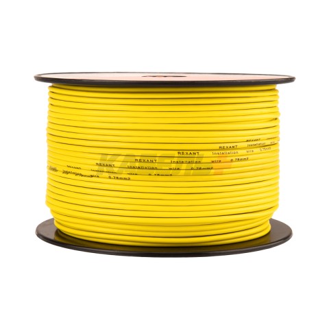 Провод ПГВА 1х0,75мм², желтый, бухта 100м REXANT