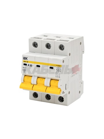 KARAT Автоматический выключатель ВА47-29 3P B 32А 4,5кА IEK