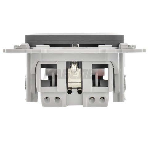 FLITE Розетка с заземлением с защитными шторками безвинтовое крепление 16А РСш11-1-ФлМА мокрый асфальт IEK