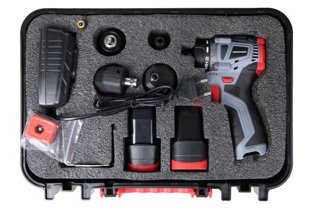 Аккумуляторный бесщеточный шуруповерт E0249 Комби PROFIPOWER BL-161C (16В, 40Нм, Li-ion 2шт, 2.0Ач, 2 скорости, 0.8-10мм, З/У, в кейсе)