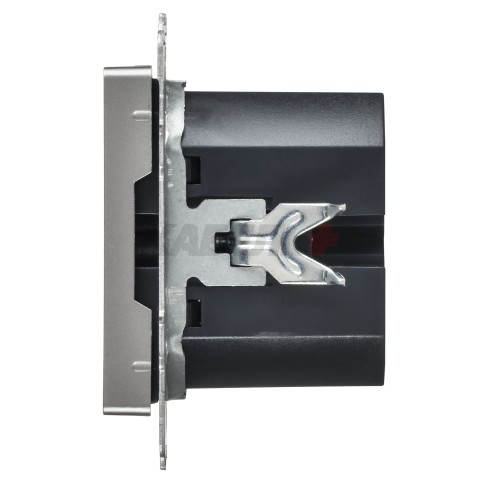 BRITE Розетка USB C 65Вт высокоскоростная зарядка РЮ12-1-БрС сталь IEK