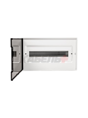 Щиток 18 мод встраиваемый FRAME, белый, с тонированной дверцей, с 2 шинами PEN на 8 и 10 отв. DKC