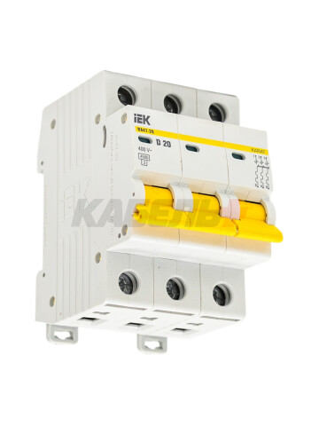 KARAT Автоматический выключатель ВА47-29 3P D 20А 4,5кА IEK
