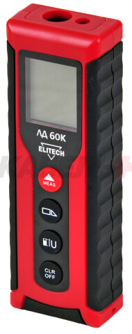 Дальномер лазерный ЛД 60К (60 м / +- 3 мм / 2хААА), ELITECH