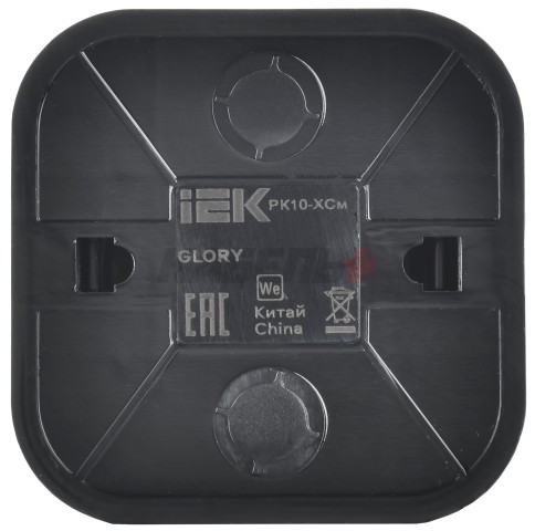 GLORY Розетка для открытой установки компьютерная RJ45 кат.5E РК10-ХСм сталь матовый IEK