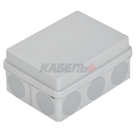 Коробка распаячная двухкомпонентная КМ42441 для открытой проводки безгалогенная (HF) 150х110х70мм IP67 10 вводов серая IEK